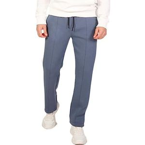 JUST EMPORIO Molton broek, tweekleurig, losse pasvorm, volwassenen, heren, Petrol blauw/wit, S