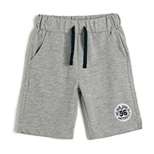 Koton Boys's Cotton Trekkoord Pocket Detail Shorts, grijs (023), 4-5 Jaar