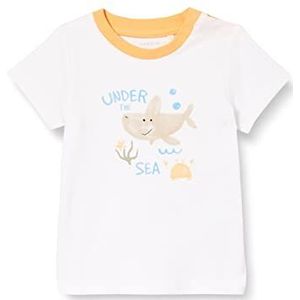Bestseller A/S Baby-jongens NBMHANG SS TOP Box T-shirt, helder wit, 68, wit (bright white), 68 cm