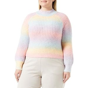 myMo Dames gebreide trui met kleurverloop wol regenboog maat XL/XXL, regenboog, XL