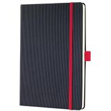 SIGEL CO662 Premium notitieboek geruit, A5, hardcover, zwart, rood - conceptum