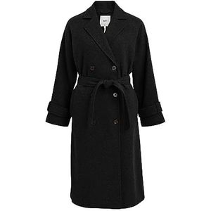 Object Vrouwelijke mantel wolmix, zwart, 40