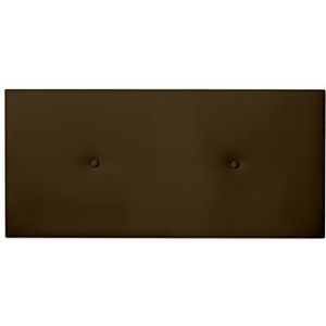 Duérmete Online Hoofdbord Premium, gevoerd, model Mailan, bekleding van hoogwaardig kunstleer, inclusief beslag en schroeven, hout, chocolade, 115 x 60 cm (bed 105 cm)