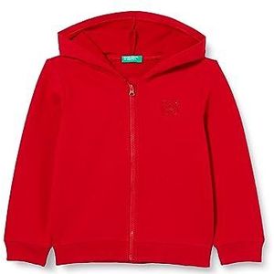 United Colors of Benetton Sweatshirt met capuchon voor meisjes en meisjes, Rosso 0v3, 18 Maanden