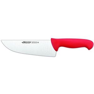 Arcos 295922 Serie 2900-slager Steak Mes-Blade Nitrum 200 mm (7.87 Inches) -Handvat Polypropyleen rode kleur, 18/8 roestvrij staal