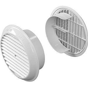 Eterno Ivica Rooster 175 met aansluiting Flex 100/125 Accessoires voor geluiddemper voor akoestische isolatie van ventilatie- en ventilatiegaten, wit