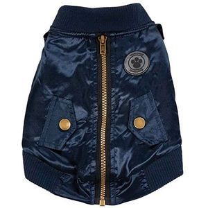 FouFou Hond 62500 Bomber Jas voor Honden, X-Small, Navy