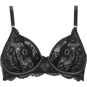 Maison Lejaby LA Manufacture damesbeha, antracietgrijs, 100B, Antraciet grijs., 85B