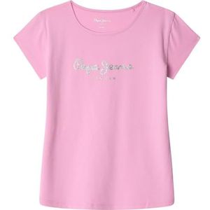 Pepe Jeans HANA GLITTER N T-shirt voor meisjes, roze (SUNDAE ROZE), 16, Roze (ijscoupe roze), 16 jaar
