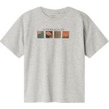 NAME IT Nkmorlan Ss Nreg Top Box, gemengd grijs, 122-128