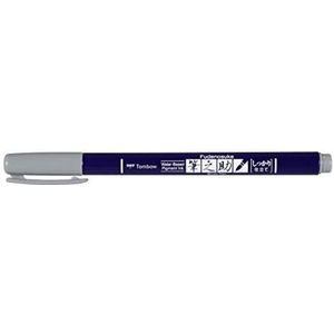 Tombow WS-BH49 Brush Pen Fudenosuke harde punt grijs, 1 stuk (1 stuks)