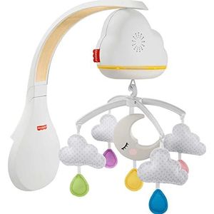Fisher-Price Calming Clouds Mobile & Soother, mobiele wieggeluidsmachine en kinderkamergeluidsmachine voor pasgeboren baby tot peuter, GRP99