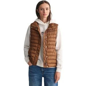GANT Dames Light Down Vest Vest, Burnt Ochre, XL