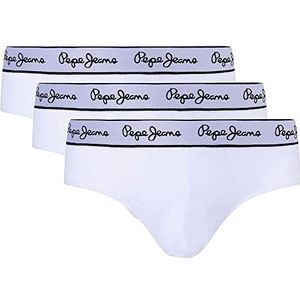 Pepe Jeans Heren slips (Pack van 3), Wit (wit), S