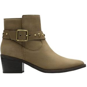 Clarks Premium Vrouwen Morzine gesp mode laars, donker zand suède, 6 UK, Donker Zand Suede, 39 EU