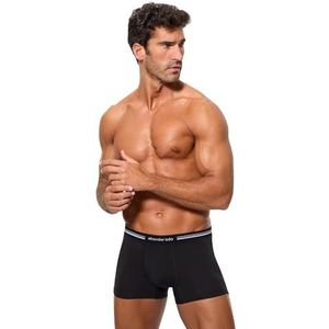ABANDERADO Boxer Con Cinturilla Extra Suave De Algodón Elástico Shorts voor heren, Zwart (Zwart 002), 14
