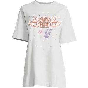 cotton division WOFRIENBT010 nachthemd, wit, L dames, Wit, L