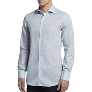 Womo Standaard Slim Fit Oxford overhemd lichtblauw, Blauw, 39-44