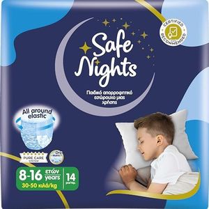 Babylino Safe Nights Boy, absorberende nachtbroek voor baby's van 8-16 jaar (30-50 kg), 14 stuks