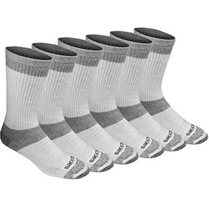 Dickies Dri-tech Moisture Control Max Full Cushion Crew sokken voor heren, verkrijgbaar in M-XL (6, 12 paar), Wit (6 paar), X-Large