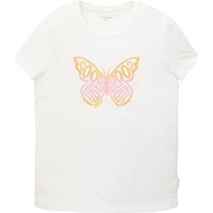 TOM TAILOR Meisjes 1036079 T-shirt voor kinderen, 10315-Whisper White, 128, 10315 - Whisper White, 128 cm