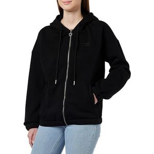 LIBBI Dames sweatshirt met capuchon 12620045-LI01, zwart, S, zwart, S