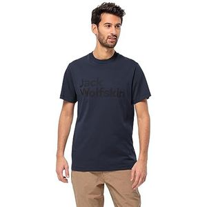 Jack Wolfskin Essential Logo T M T-shirt, nachtblauw, XL heren, NACHT BLAUW, XL
