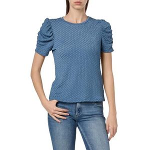 Vila Dames Vianine S/S Puff Sleeve Top-Noos T-shirt, Coronet Blue, L