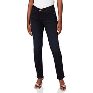 Cross Jeans dames rechte pijpen jeansbroek roze, blauw (Blue Black Used 026)., 30W x 32L