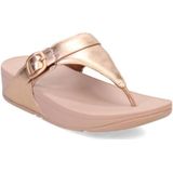 Fitflop Dames LULU verstelbare lederen teenpost sandalen, roségoud, 42 EU, Roségoud, 43 EU