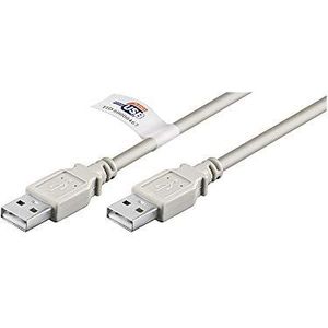 Wentronic USB-kabel (A-stekker naar A-stekker) 2m, grijs
