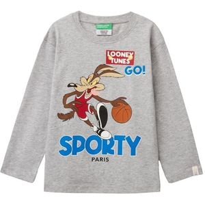 United Colors of Benetton T-shirt voor kinderen en jongeren, Grijs, 4 anni