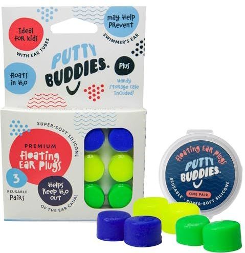 Putty Buddies - Drijvende Oordoppen - 3 Stuks - Zachte Siliconen