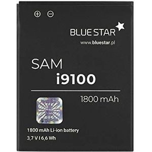 Blue Star Premium - Li-ion lithium-accu 1800 mAh capaciteit snel opladen 2.0 compatibel met de Samsung Galaxy S2 i9100