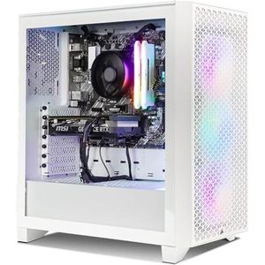 Gaming PC - Gaming PC iCUE AMD 4060v2 White - AMD - Corsair 3000D RGB White behuizing - moederbord ASUS Prime A520 II WiFi - Corsair Vengeance 2 x 8 GB DDR4 3600-1 TB SSD - Windows 11 Pro