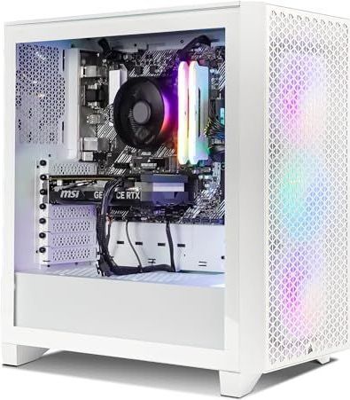 Gaming PC - Gaming PC iCUE AMD 4060v2 White - AMD - Corsair 3000D RGB White behuizing - moederbord ASUS Prime A520 II WiFi - Corsair Vengeance 2 x 8 GB DDR4 3600-1 TB SSD - Windows 11 Pro