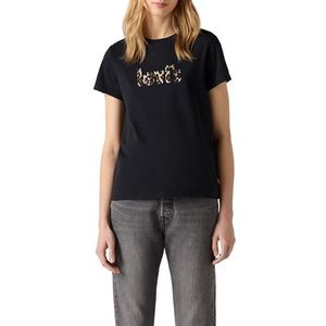 LSE - LEOPARD LOGO - T-shirt - Zwart - 100% Katoen