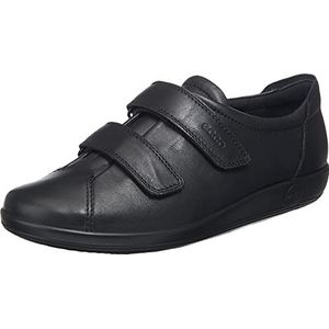 ECCO Soft 2.0 hoge sneakers voor dames, Black with Black Sole, 43 EU