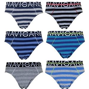 SICEM INTERNATIONAL SRL 6 stuks slips voor heren navigare ondergoed onderbroek elastisch verschillende patronen, 21020z, L