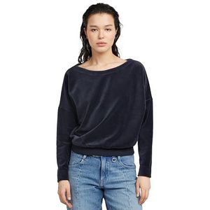 G-Star RAW Batwing Velvet Loose Sweat, blauw (Osaka Blue D25747-d428-3873), S