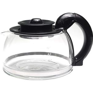 Sanfor Universele koffiepot, Amerikaanse of druppelkan, grote container met 90 mm, inhoud 1,25 l, lekvrij deksel met verstelbare hoogte van 11,5-13 cm, glazen beker