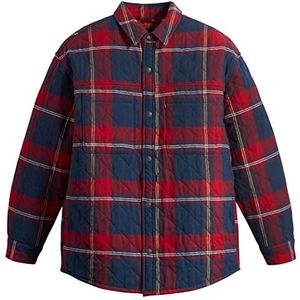 Levi's heren Ingleside Overshirt, Gunnar Plaid Rhythmic Red, M