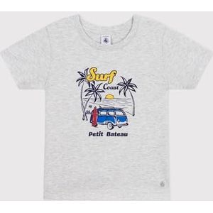 Petit Bateau T-shirt met korte mouwen voor kinderen en jongeren, Grijs, 5 jaar