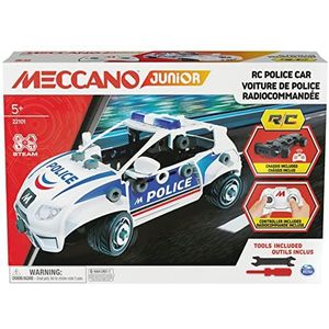 Meccano Junior - RC-politieauto met werkende kofferbak en gereedschap - S.T.E.A.M.-bouwpakket