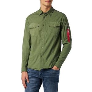 Alpha Industries Basis overhemd Slim overhemd voor heren Sage-Green