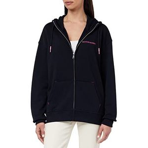 Scotch & Soda Uniseks Zip-Thru hoodie in organisch katoen met capuchon, Navy 0004, L