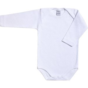 BABIDU Babybody met lange mouwen van 100% katoen, babybody voor pasgeborenen, gestippelde Amerikaanse kraag, hypoallergeen, ademende stof voor de gevoelige huid, uniseks winterkleding