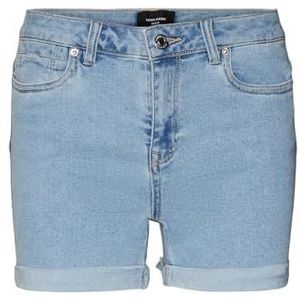 VERO MODA Vmluna Mr Fold Mix Ga Noos Shorts voor dames, blauw (light blue denim), XS