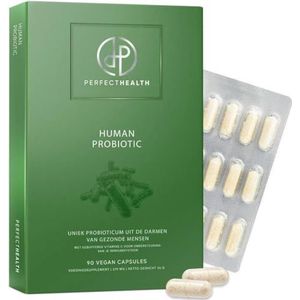 Perfect Health - Human Probiotic - Probiotica - Voedingssupplement - Ondersteunt het natuurlijk evenwicht in je darmen - Hoog gedoseerd - 90 capsules - Vegan
