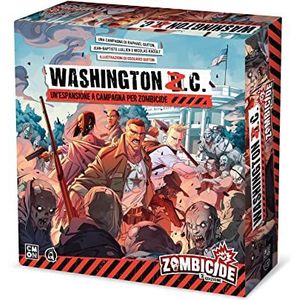 Asmodee - Zombicide, tweede editie: Washington Z.C. - uitbreiding bordspel, 1-6 spelers, Italiaanse editie